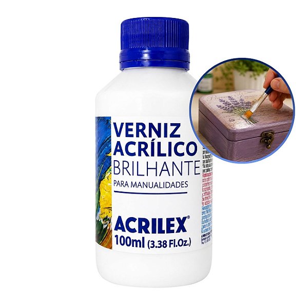 Verniz Acrílico Brilhante 100ml Transparente - Acrilex