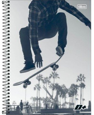 Caderno Espiral 10 Matérias CD D+ Skate - Tilibra