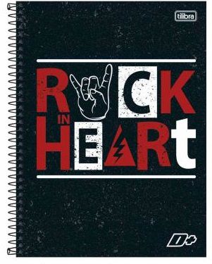Caderno Espiral 10 Matérias CD D+ Rock - Tilibra