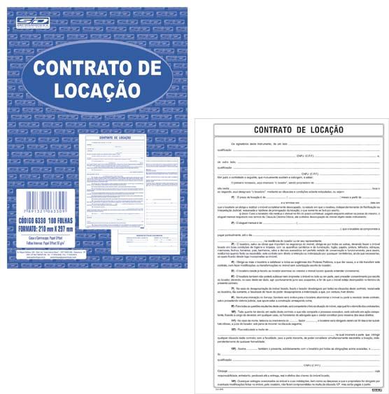 Contrato de Locação/Aluguel 100fls 210x297 Cód. 6330 – São Domingos
