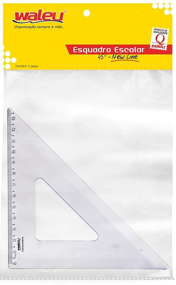 Esquadro 45°graus 21cm - Waleu