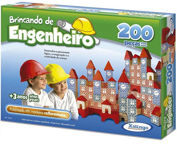 Brinq. brincando de engenheiro 200pcs - Xalingo