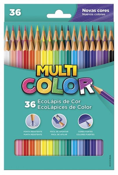 Lápis de Cor 36 Cores Multicolor - Faber Castell