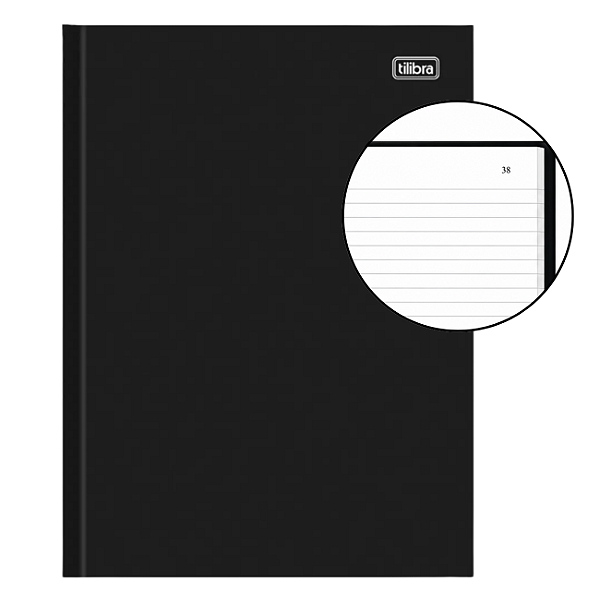Livro Ata Capa Dura 100 Folhas Preto Tilibra Oficial Costurado