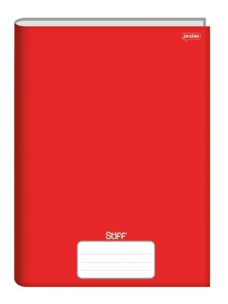 Caderno Brochurão 96fls Stiff Capa Dura Vermelho - Jandaia
