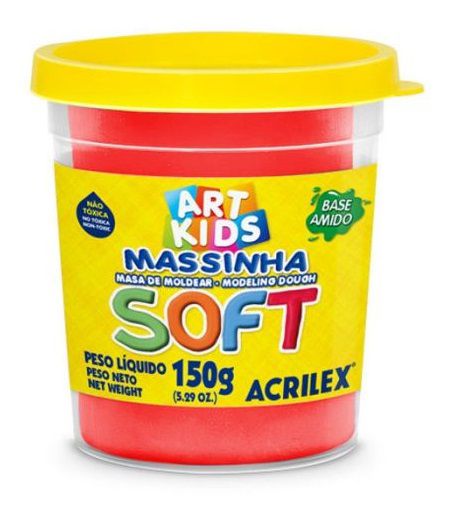 Massa de Modelar Soft 150g Vermelho - Acrilex