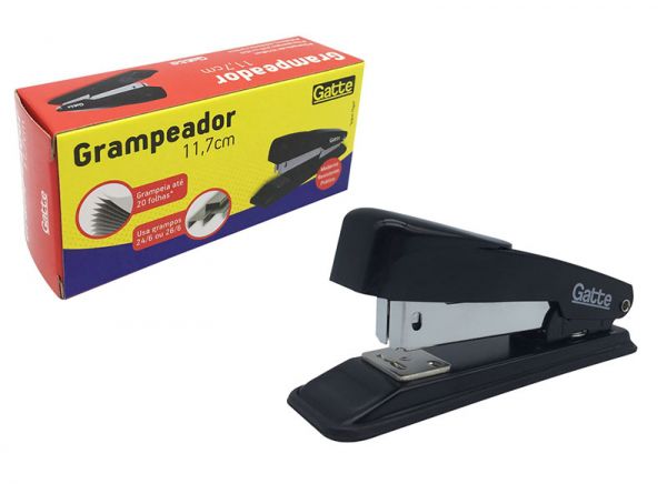 Grampeador Metal 11,7cm p/ 20fls - Gatte