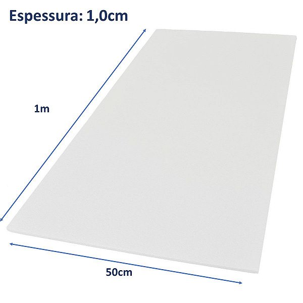 Placa de Isopor 100x50 Espessura 1cm