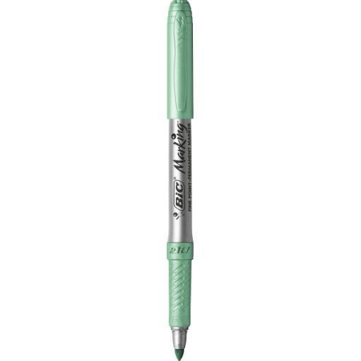 Caneta Marcador Permanente Metálica Verde Água Marking BIC