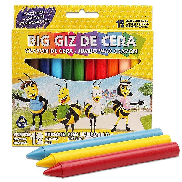 Giz de Cera BIG 12 Cores Acrilex