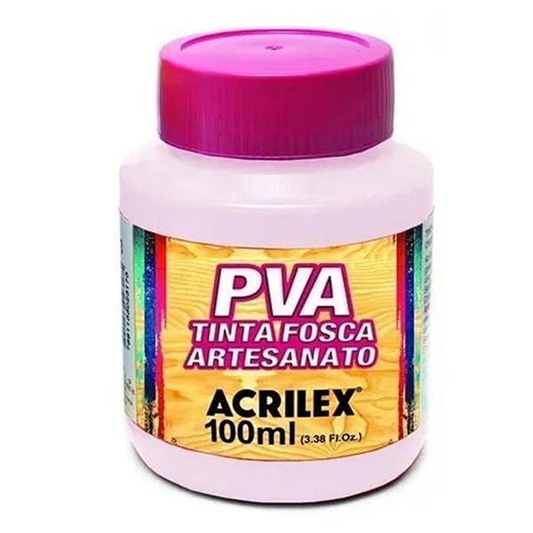 Tinta Fosca p/ Artes PVA 100ml Rosa Bebê - Acrilex