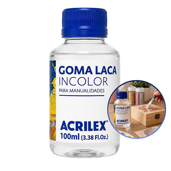 Goma Laca Incolor Artesanato 100ml Acrilex