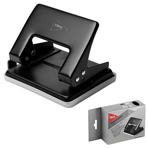 Perfurador de Papel 2 Furos p/ 20fls Metal Tris