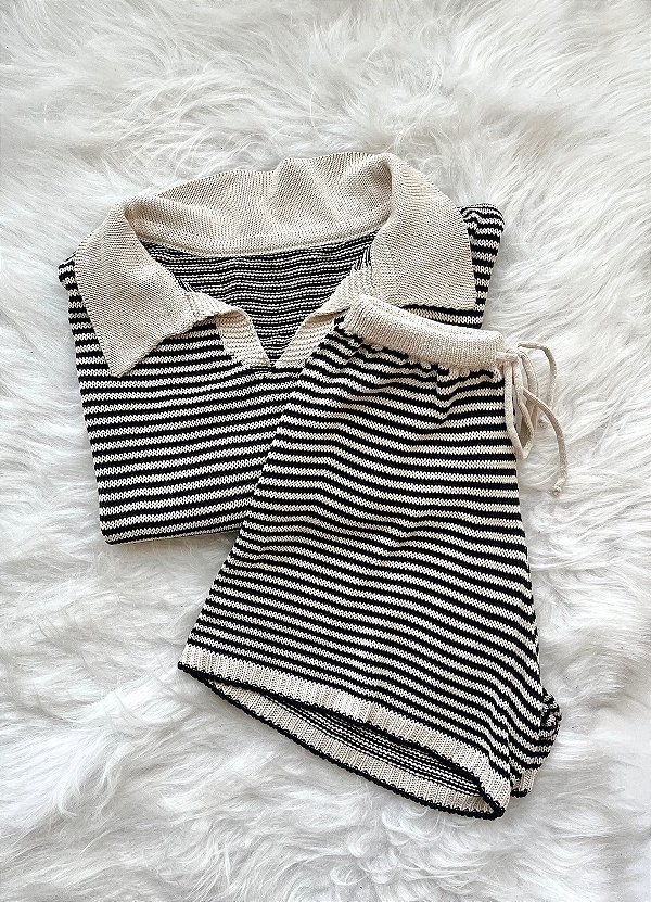 Conjunto Tricot Listrado