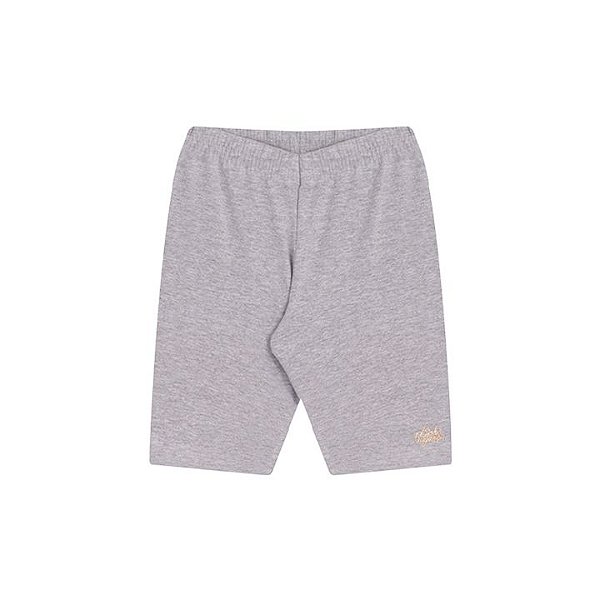 Bermuda ciclista de cotton cor mescla com plaquinha