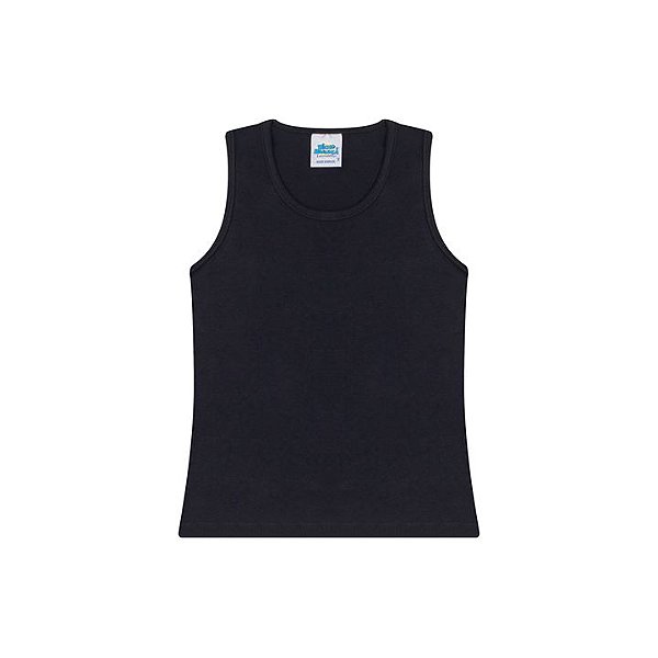Regata em cotton cor preto