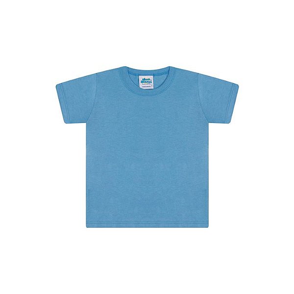 Camisa em meia malha cor azul pavão