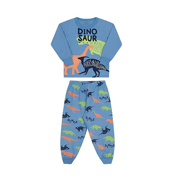 Pijama masculino manha longa que brilha no escuro cor azul pavão
