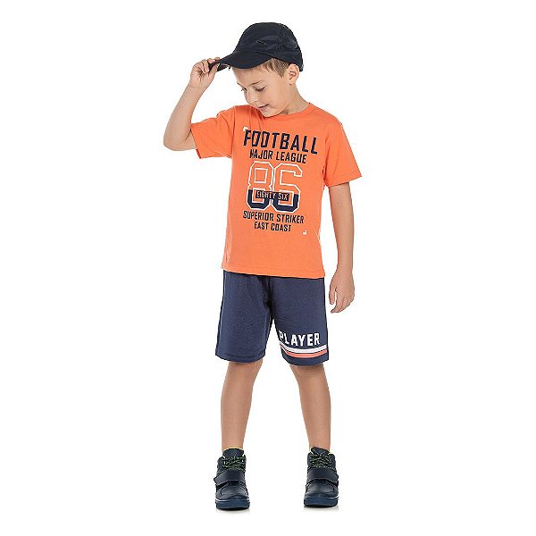 Conjunto masculino em moletinho e meia malha, Football major league