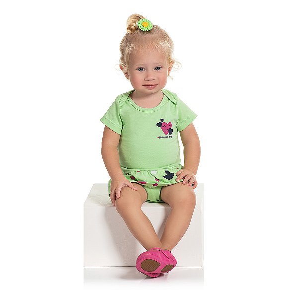 Body com saia em cotton, conforto e fofura para meninas