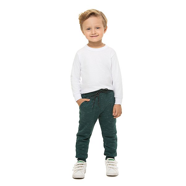 Calça masculina de moletom jet com bolso e cordão