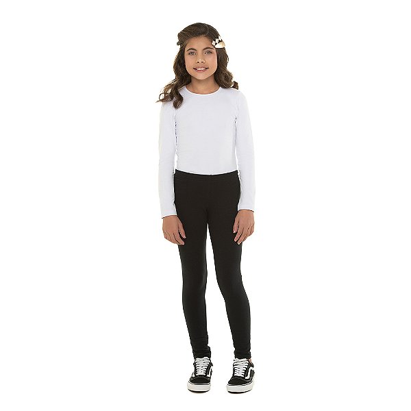 Calça juvenil feminina legging em molecotton