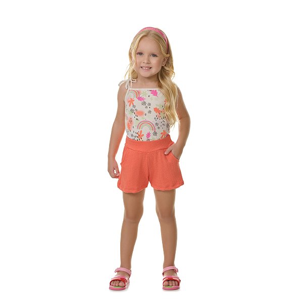 Conjunto feminino de meia malha e malha Viviene flores