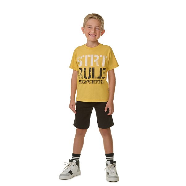 Camiseta masculina em meia malha Strt Rule