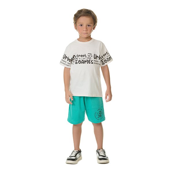 Conjunto masculino em meia malha e moletinho games