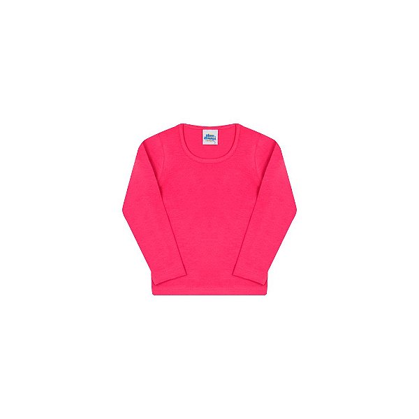 Blusa em cotton sem estampa cor pink