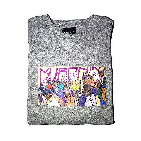 Camiseta Masculina Chronic Manga Longa Cinza