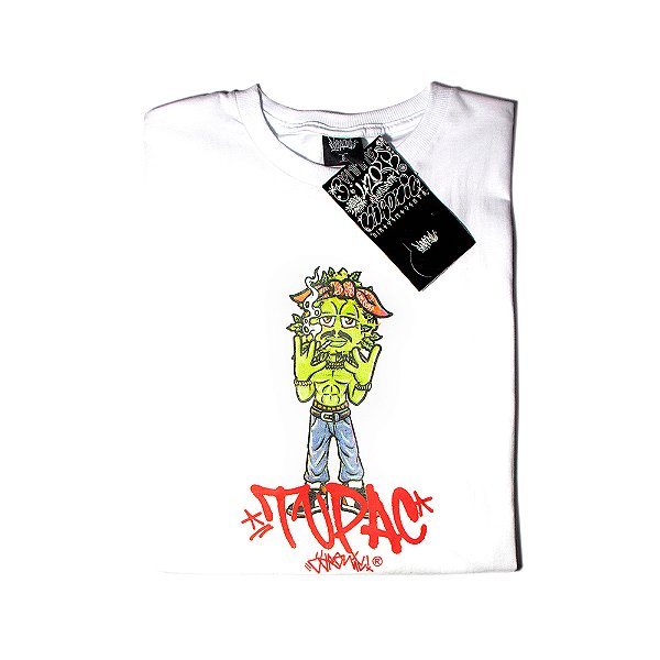 Camiseta Masculina Chronic Tupac Branca