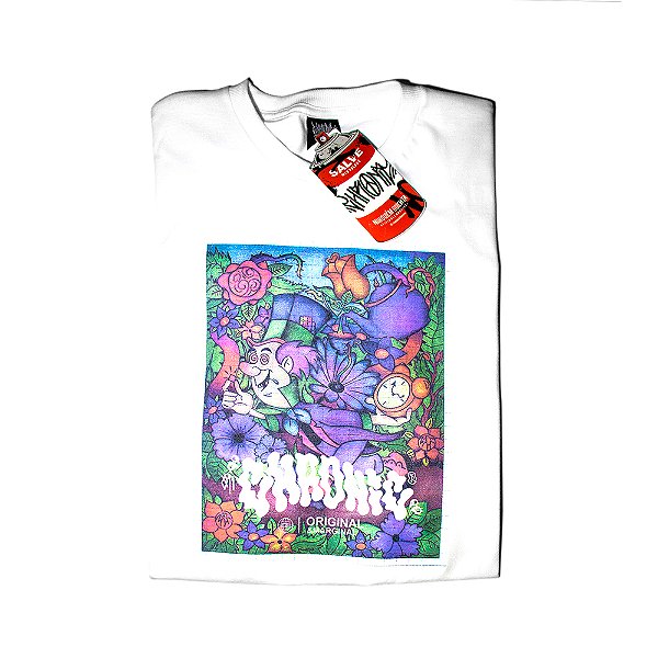 Camiseta Masculina Chronic País Das Maravilhas Branca