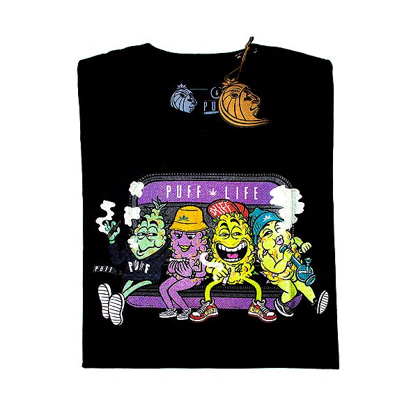 Camiseta Masculina Puff Life Buds Preta