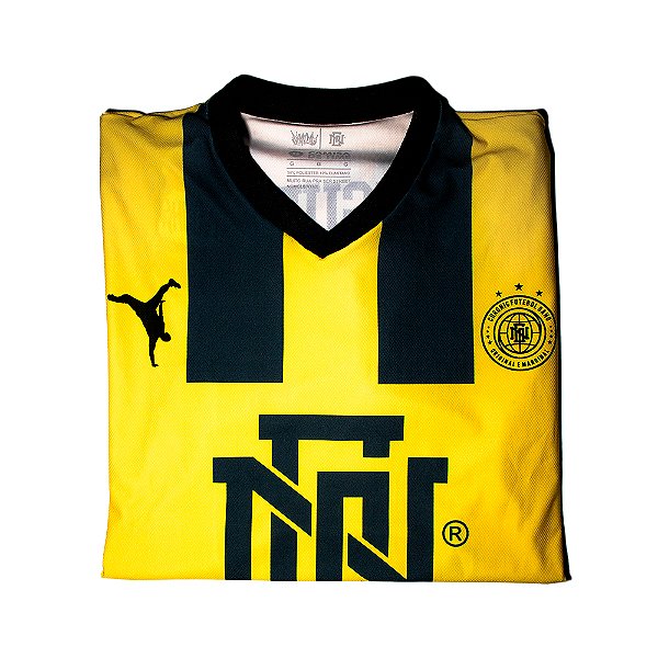 Camiseta Masculina Chronic Time Amarela E Preta