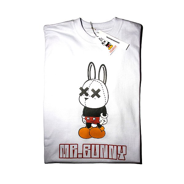 Camiseta Masculina Mr. Bunny Mickey Branca