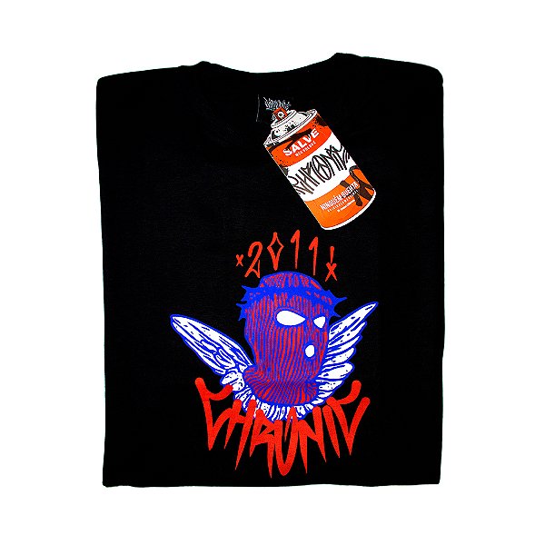 Camiseta Masculina Chronic Anjo Preta