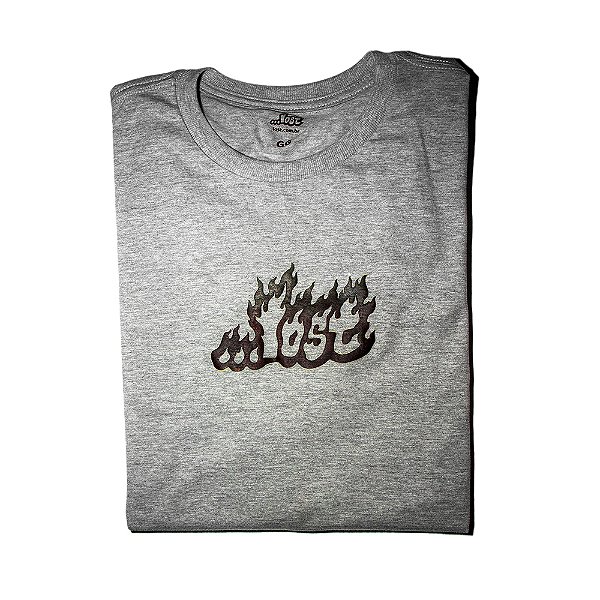 Camiseta Masculina Lost El Fogo Cinza