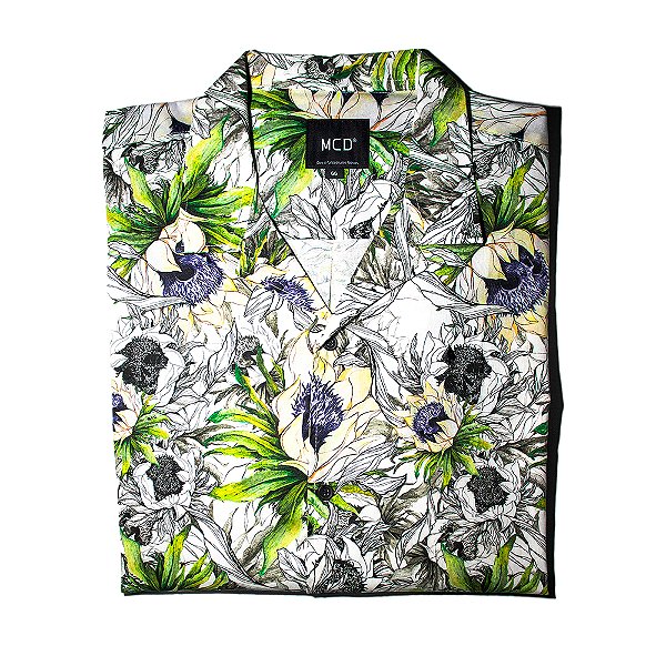 Camisa Masculina MCD Floral Branca