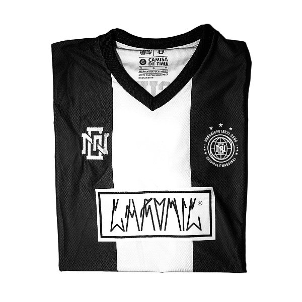 Camiseta Masculina Chronic Time Preta e Branca