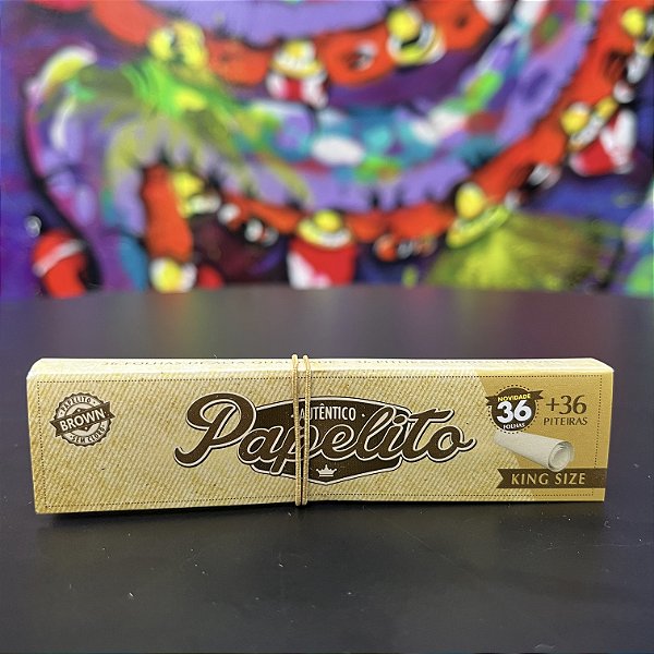Seda Papelito Brown King Size Com Piteiras 36un.