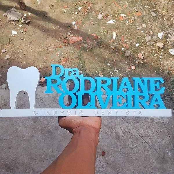 Plaquinha Para Dentista/Odonto Modelo 2 em PVC