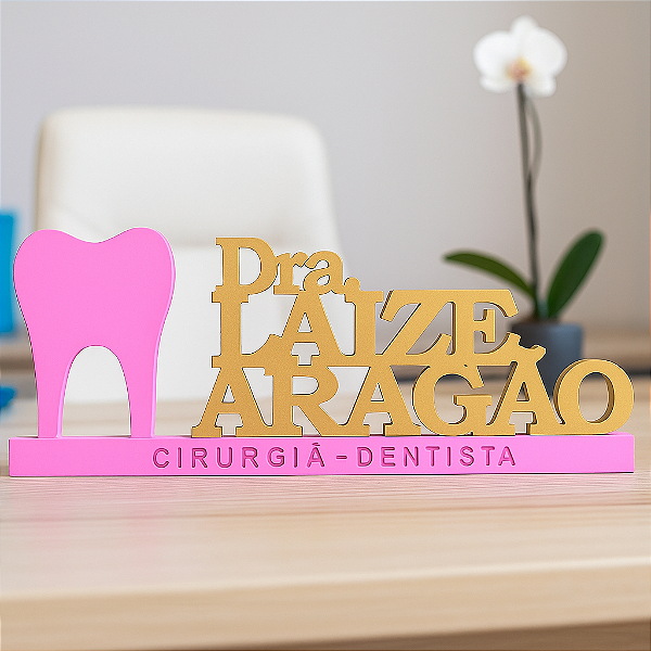 Plaquinha Para Dentista/Odonto Modelo 2 em PVC