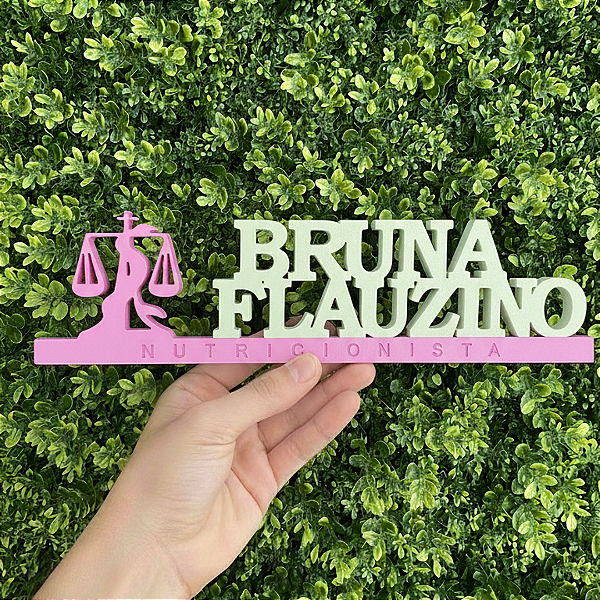 Plaquinha Personalizada Para Nutricionista em PVC