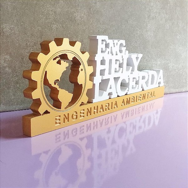 Plaquinha Para Engenharia Ambiental Personalizada em PVC