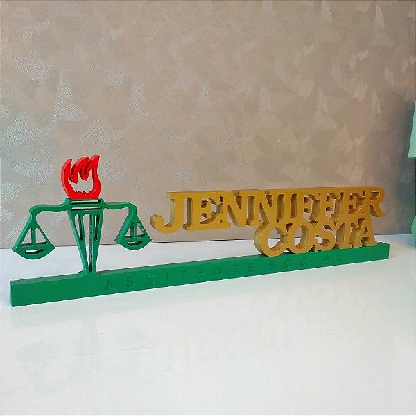 Plaquinha Personalizada Para Assistente Social.