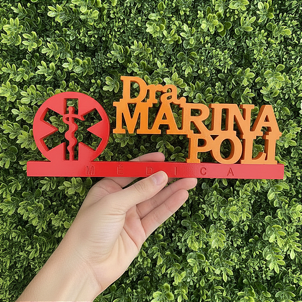 Plaquinha Para Medicina Modelo 2 em PVC