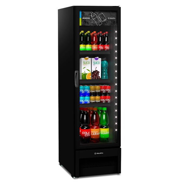 Refrigerador VB28 All Black Expositor Vertical Slim 324 litros Metalfrio