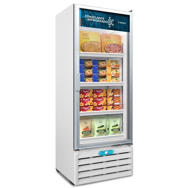 Freezer Dupla Ação Porta de Vidro 531L Metalfrio VF55A