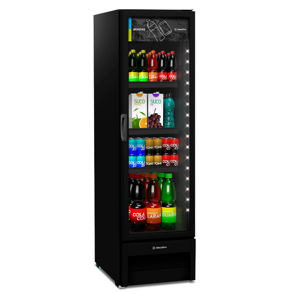 Refrigerador Expositor Slim 343L Metalfrio VB28 AllBlack